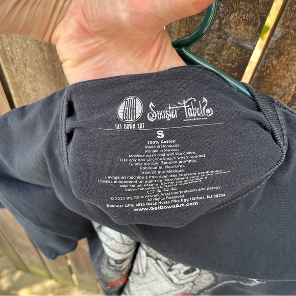 Sinister Fabels Wizard Of Oz Horror Graphic T-Shirt In Black Sz S - Picture 4 of 10